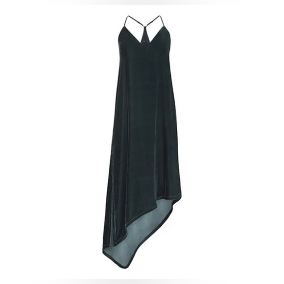 BCBGMAXAZRIA | Elana “Midnight Teal” Velvet Dress - Picture 10 of 12